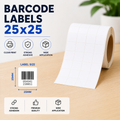 Barcode Label 25x25 (4 Labels/Row)