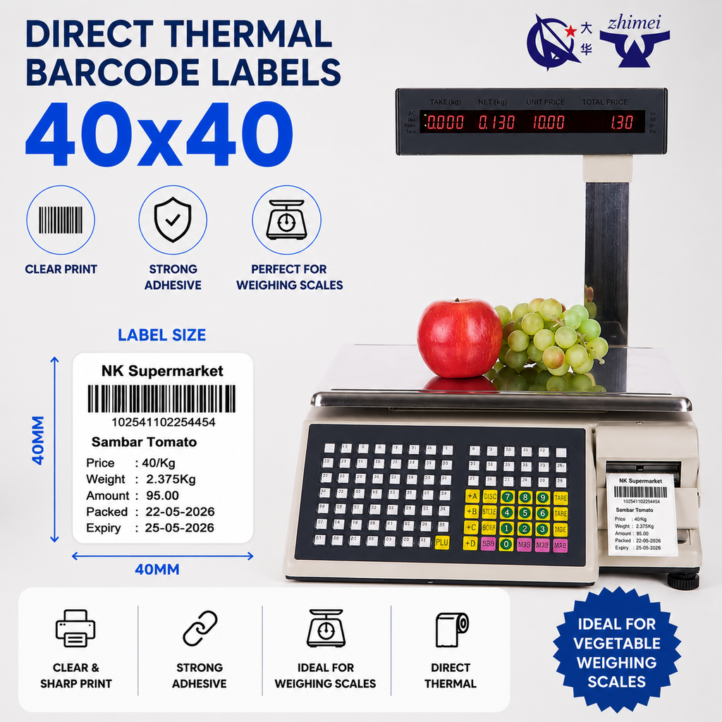 Weighing Machine Label 40x40